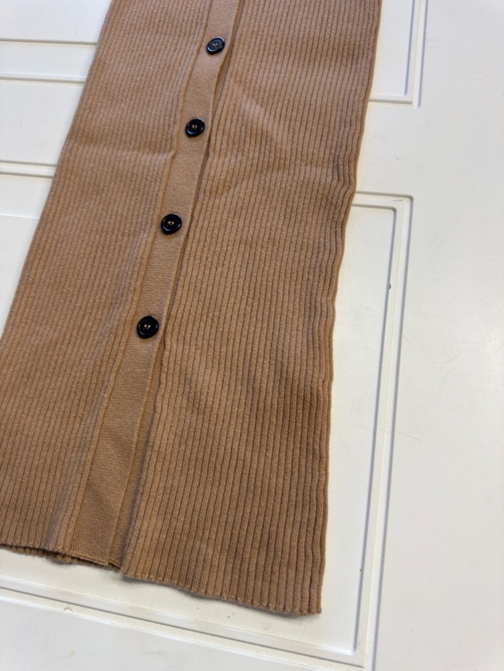 Forever 21 Women’s Sz S Brown Ribbed Super Stretchy Button Up Maxi Dress - Picture 2 of 7